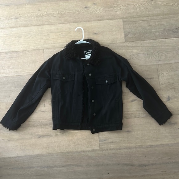 UNIX jean jacket with fur collar - Picture 1 of 2